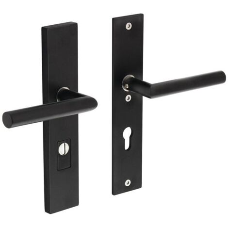 Quincaillerie de porte dérobée Aurano Protection anti-traction PC 72mm droit noir - 0023.396336Z (1/2)