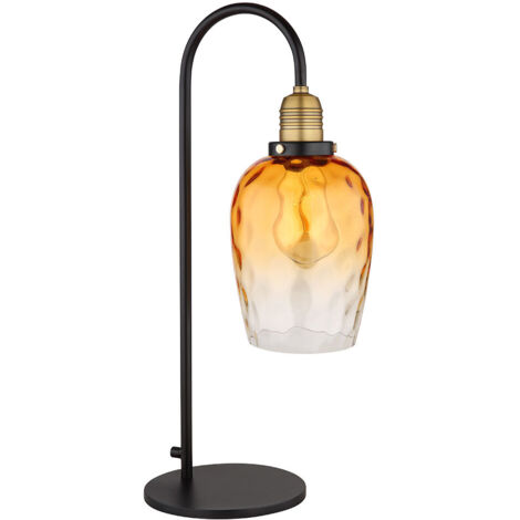 Globo - lampe de table - Salvy - noir - verre - lampe de bureau - (1/4)