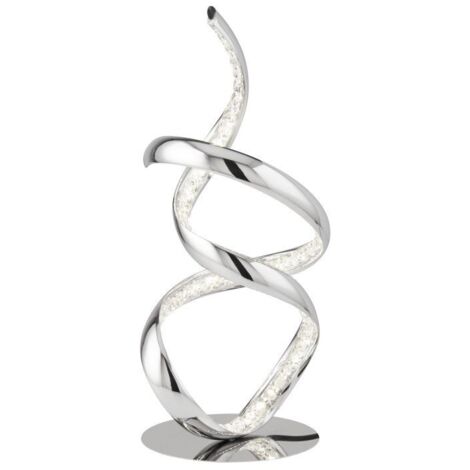 Lampe de table à bras LED Twirls 13W, chrome, cristal clair 4000K 587 lumen (1/3)
