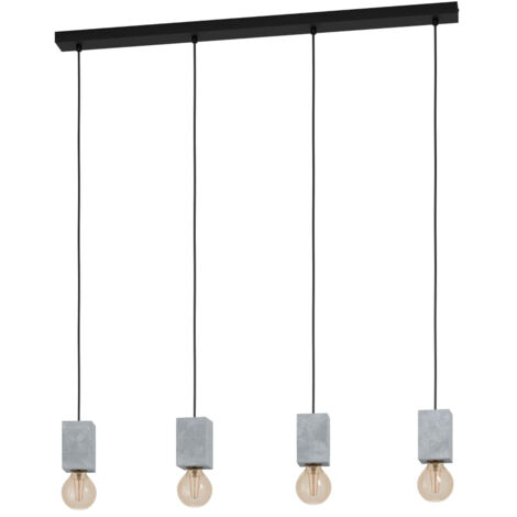 Lampe suspendue PRESTWICK 3 Noir Gris L: 92.5 B: 5.5 H: 110cm Dimmable (1/3)