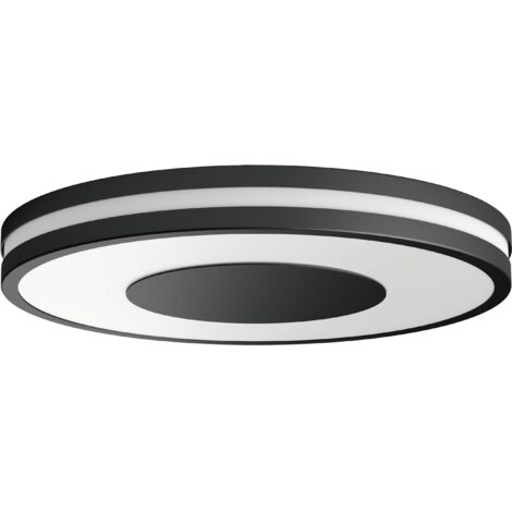 Philips – Plafonnier LED 32W noir – Compatible Bluetooth – Fonctionne avec Alexa, Google Assistant, Apple Homekit – Télécommande incluse