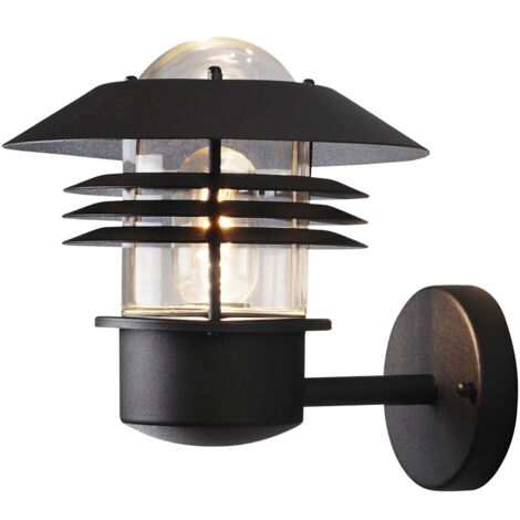 Konstsmide Modena Applique murale d'extérieur moderne Lantern Up noire, IP44 (1/3)