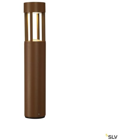 Lampe de jardin LED Slots 45 46cm marron rouille - 231817