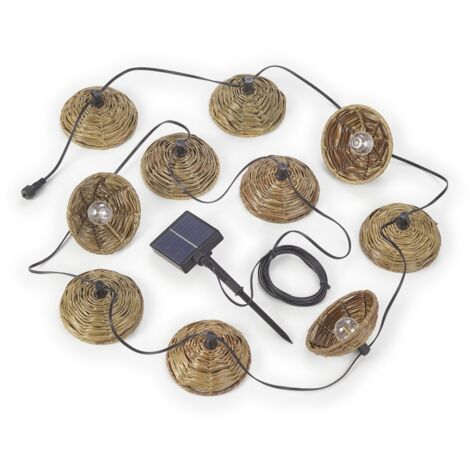 Guirlande lumineuse solaire d'extérieur 10x ampoules télécommande LED L 57 cm (1/3)