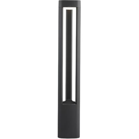Searchlight Michigan - Borne d'extérieur LED haute en aluminium gris clair IP54 (1/4)