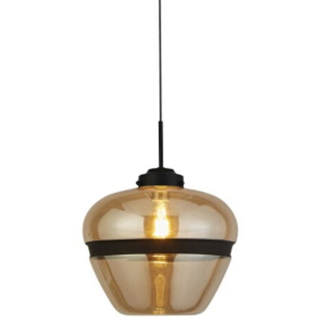 Searchlight MerinGUe Luminaire suspendu Meringue à 1 ampoule champagne, bande noire (1/3)