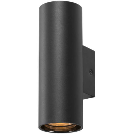 Spot mural noir Asto Tube haut et bas - 2x GU10 - 1006443