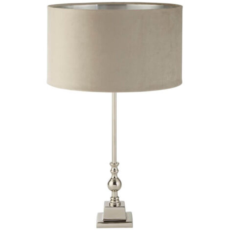 Lampe de table chromée Whitby avec capuche taupe - EU81214TA (1/3)