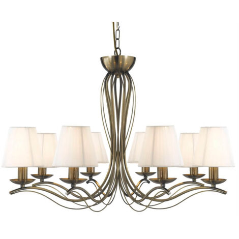 Lampe à suspension ancienne Andretti Ø76cm - 9828-8AB (1/3)