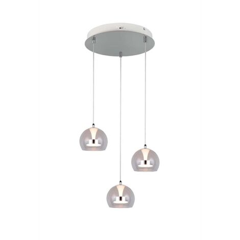 Suspension réglable CCT chromée avec interrupteur variateur D 42 cm (1/5)