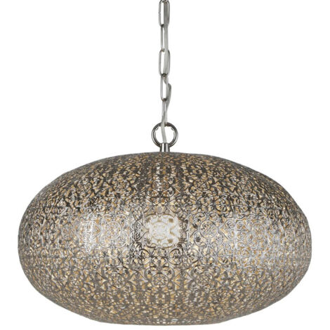 Lampe suspendue de style marocain Fretwork Acier inoxydable - 2672SS (1/3)