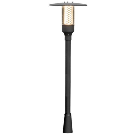 Konstsmide Nova Borne d'éclairage d'extérieur classique en noir mat, IP44