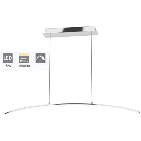 Suspension LED design Lasana L90 cm - Chrome - Argent (1/5)