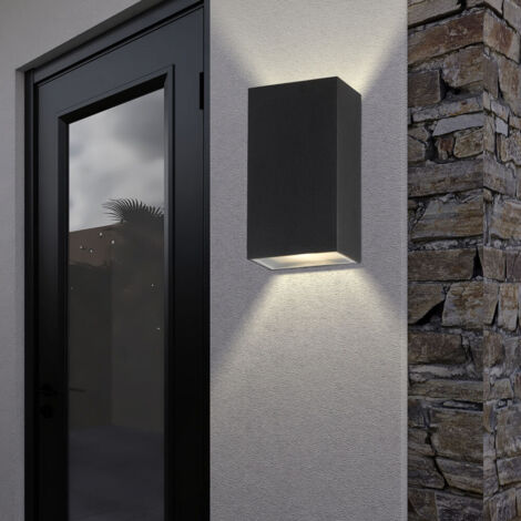 Searchlight Outdoor - Applique murale d'extérieur à 2 ampoules LED, noir IP44 (1/5)