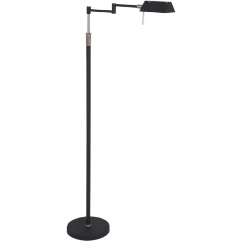 Sienna Karl Lampadaire Intégré LED Noir Mat, Acier, Verre Mat (1/5)