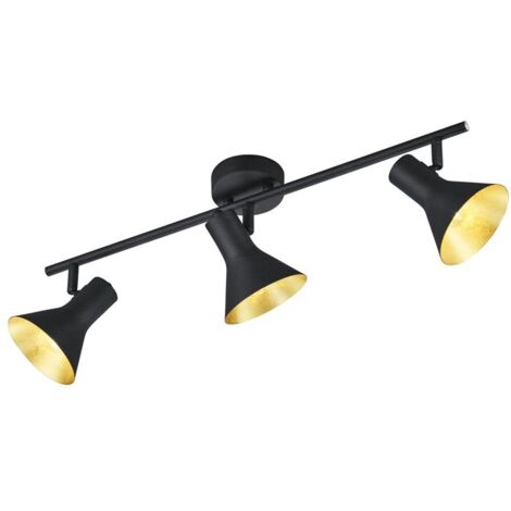 Plafonnier design, Plafonnier design Nina 3 Lampes Noir en Metal, TRIO (1/3)