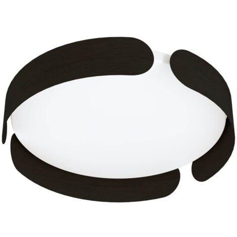 Plafonnier Valcasotto Noir Blanc H: 7.5 Ø: 37cm 3000k (1/3)