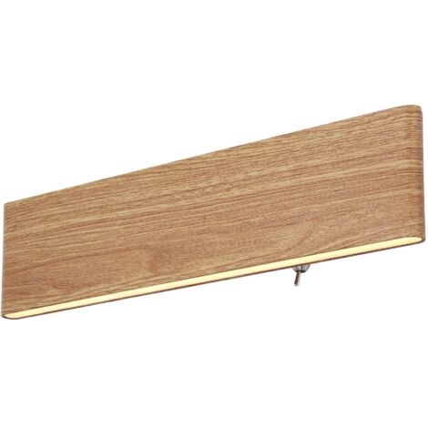 Globo Siegfried Applique murale LED intégrée 30 cm aspect bois LED 3000 K (1/5)