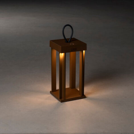 Konstsmide Cannes Lanterne Portable Effet Extérieur USB Rouille Dimmable 42cm 2700, 3000K, IP54 (1/3)
