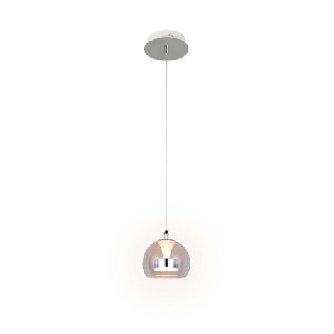 Suspension LED réglable chromée avec interrupteur variateur CCT H 150 cm (1/5)