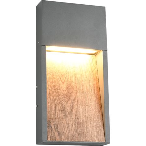 Applique murale design Salmon Gris avec bois - 246960135 (1/3)