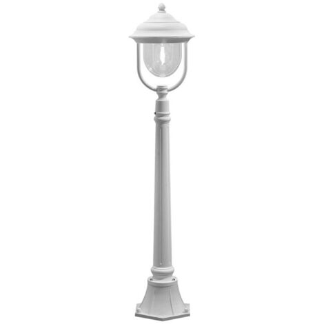Konstsmide Parma Borne d'extérieur moderne pour chemin d'accès blanc mat, IP43 (1/3)