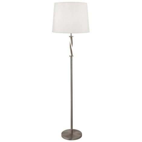 Lampadaire Vegas 1Flammige, argent satiné, blanc, plaqué gris (1/3)