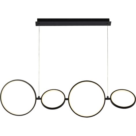 Searchlight Cirque Luminaire suspendu à 4 ampoules DEL, noir mat (1/3)