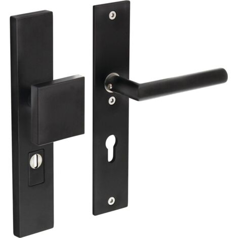 Ferrures de porte d’entrée Vurano Protection anti-traction PC 72mm droit noir - 0023.396236Z (1/2)