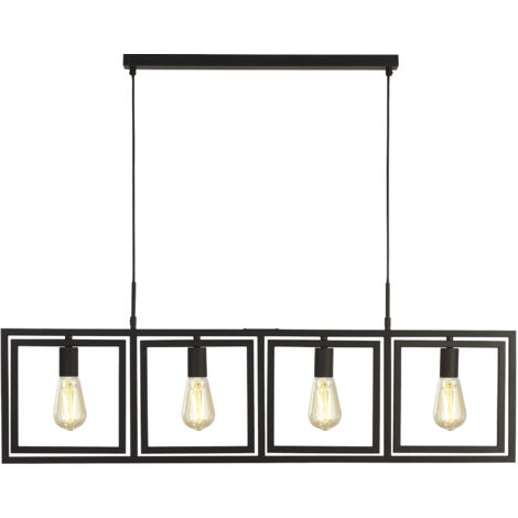 PLAZA 4L Suspension barre métal noir mat orientable E27 max 60w (1/4)