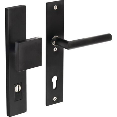 Ferrures de porte d’entrée Vurano protection anti-traction PC 92mm droit noir - 0023.396249Z (1/2)