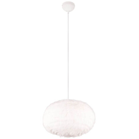 Lampe suspendue en tissu Furry crème Ø 50cm - R31581901 (1/3)