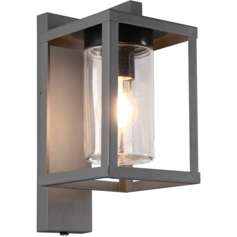 Applique de jardin, Applique outdoor IP44 Lunga détecteur de lumière Anthracite en Metal, TRIO (1/10)