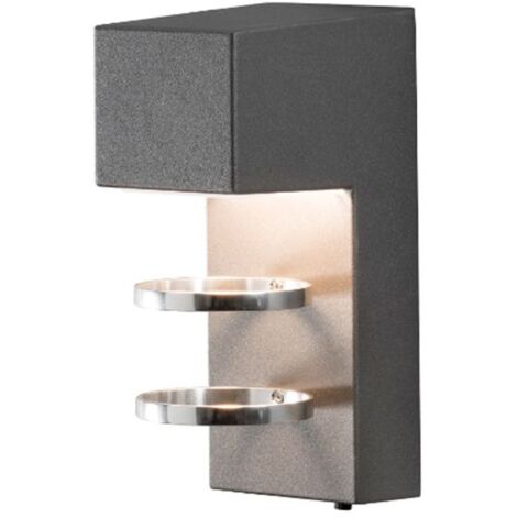 Konstsmide Acerra Applique murale d'extérieur moderne, LED haute puissance anthracite 5W, IP54 (1/3)