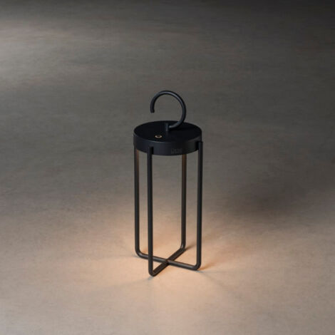 Konstsmide Manorola Lanterne Portable Effet Extérieur USB Noir Dimmable 39cm 2700K, 3000K, IP54 (1/3)