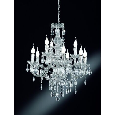Lustre Luster Crystal 61cm 9 lumières transparent - R1169-00 (1/5)