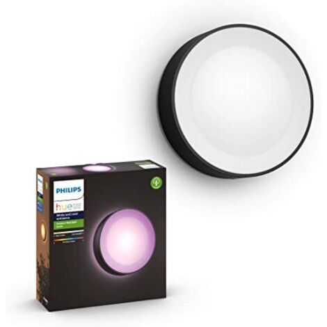 Philips Hue – Applique murale extérieure LED IP44 noire – Métal résistant – 16 millions de couleurs – Lumière douce et rétroéclairage – 1050 lm - 1746530p7 (1/10)