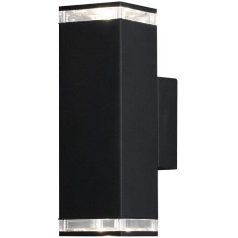 Konstsmide Pollux Applique Murale Extérieure Moderne Up Down Noir 2x GU10, IP44 (1/3)