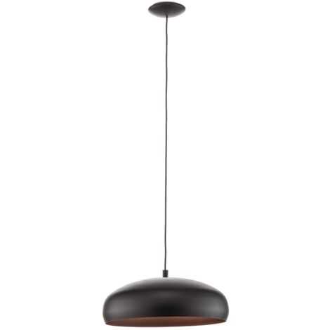 Suspension noir et cuivre Mogano D40 cm - Noir - Noir