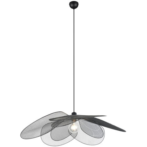 Suspension, Suspension Fleure cinq pétales Ø 87 cm Noir en Metal, TRIO (1/5)