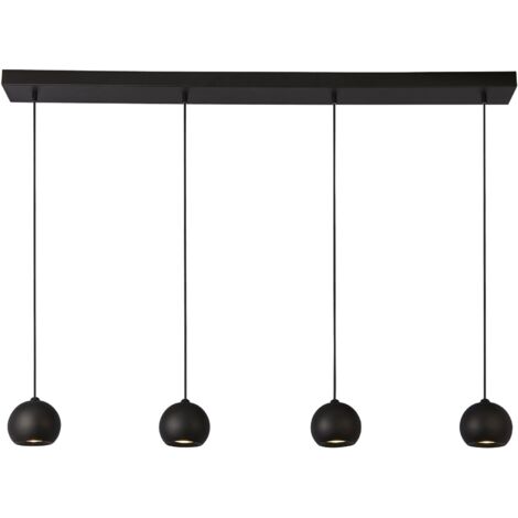 Searchlight Eindhoven Suspension barre noire mate à 4 lumières (1/5)
