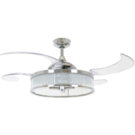 Ventilateur de plafond chromé Fanway Corbelle Ø 122 cm - 212929 (1/3)