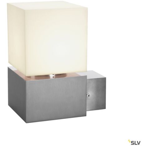 Appliques extérieures SQUARE applique extérieure inox E27 20W max IP44 inox 304 - SLV 1000336