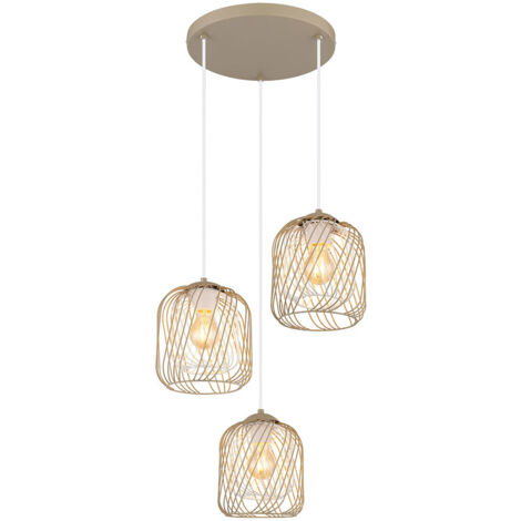 Globo Dichti Suspension Cluster couleur sable mat 3x E27 (1/5)