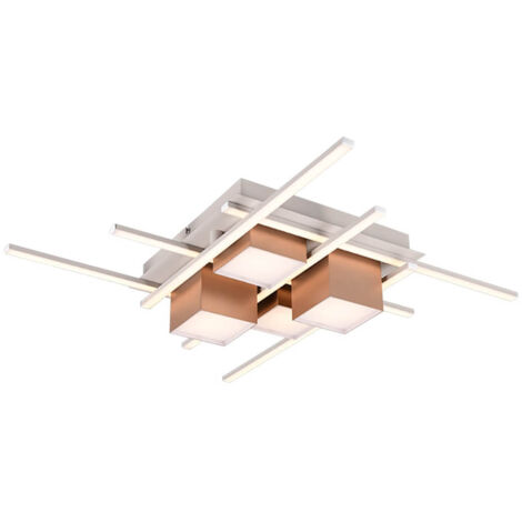 Plafonnier LED lampe de salon lampe de plafond café télécommande dimmable D 70 cm (1/3)