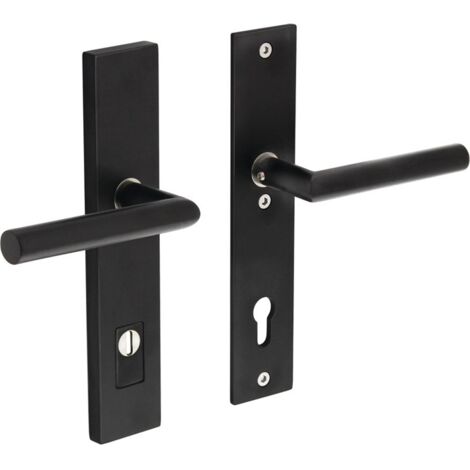 Quincaillerie de porte dérobée Aurano protection anti-traction PC 92mm droit noir - 0023.396349Z (1/2)