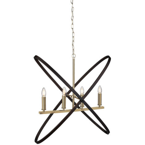 Searchlight Hoopla - Luminaire suspendu à 4 ampoules, bronze, brun, E14 (1/5)