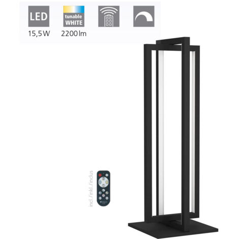 Lampe de table Sibérie en plastique LED blanc 15,5W 3000-6500K L: 16 cm B: 16 cm H: 43 cm Dimmable avec télécommande (1/5)
