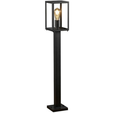 Konstsmide Carpi Borne Courte Extérieure Moderne E27 Noire Avec Verre Clair, IP44 (1/3)