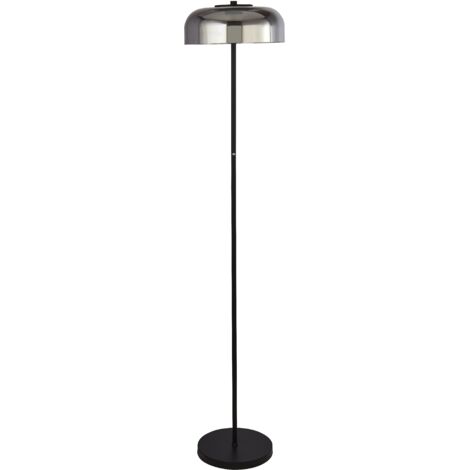Lampadaire LED Searchlight Frisbee 1 Lumière, Noir Mat avec Verre Fumé (1/3)